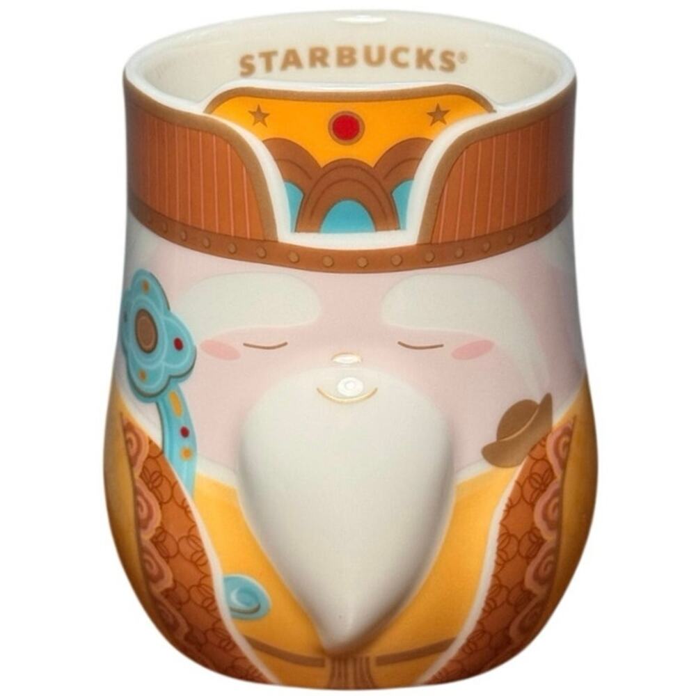 Starbucks Taiwan Exclusive Tudi Gong God of Land Ceramic Mug 12oz Local Culture
